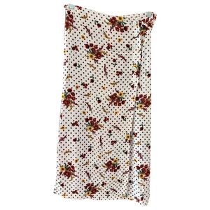 Rouje Cream and Red Floral Skirt NWT